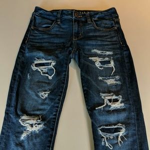 American Eagle Distress-Patch Jeans